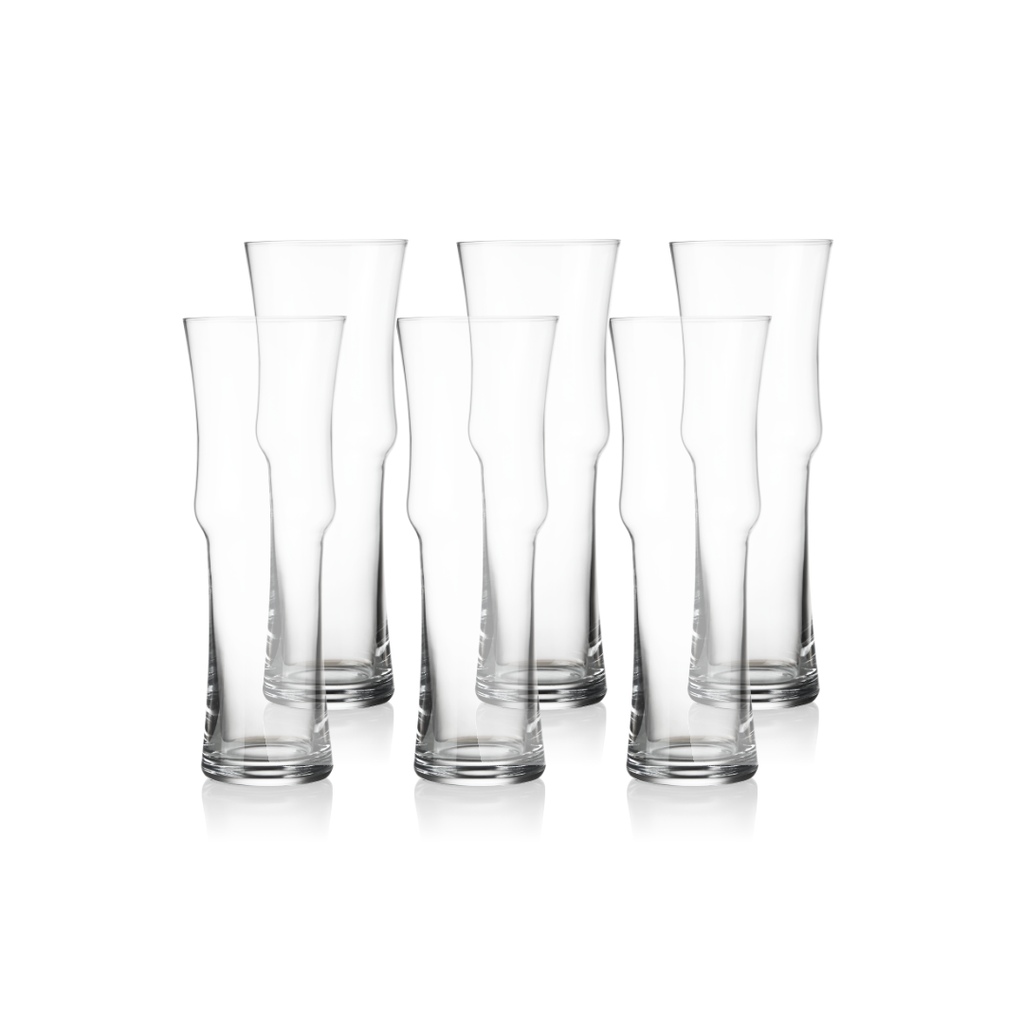 6 Battersea Crystal Beer Glasses