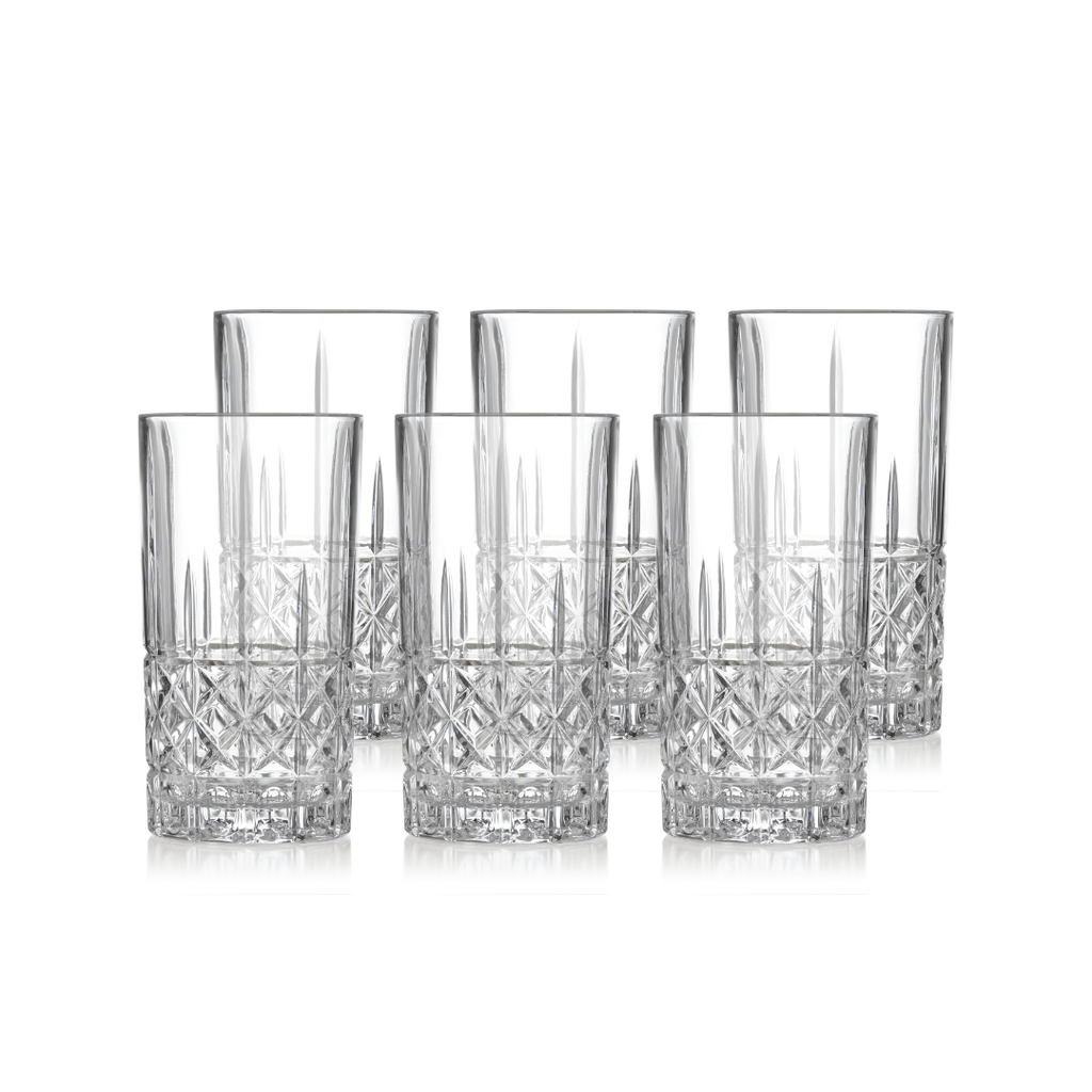 6 Camden Crystal Glass Highballs