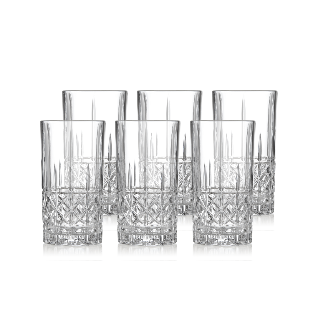 6 Camden Crystal Glass Highballs