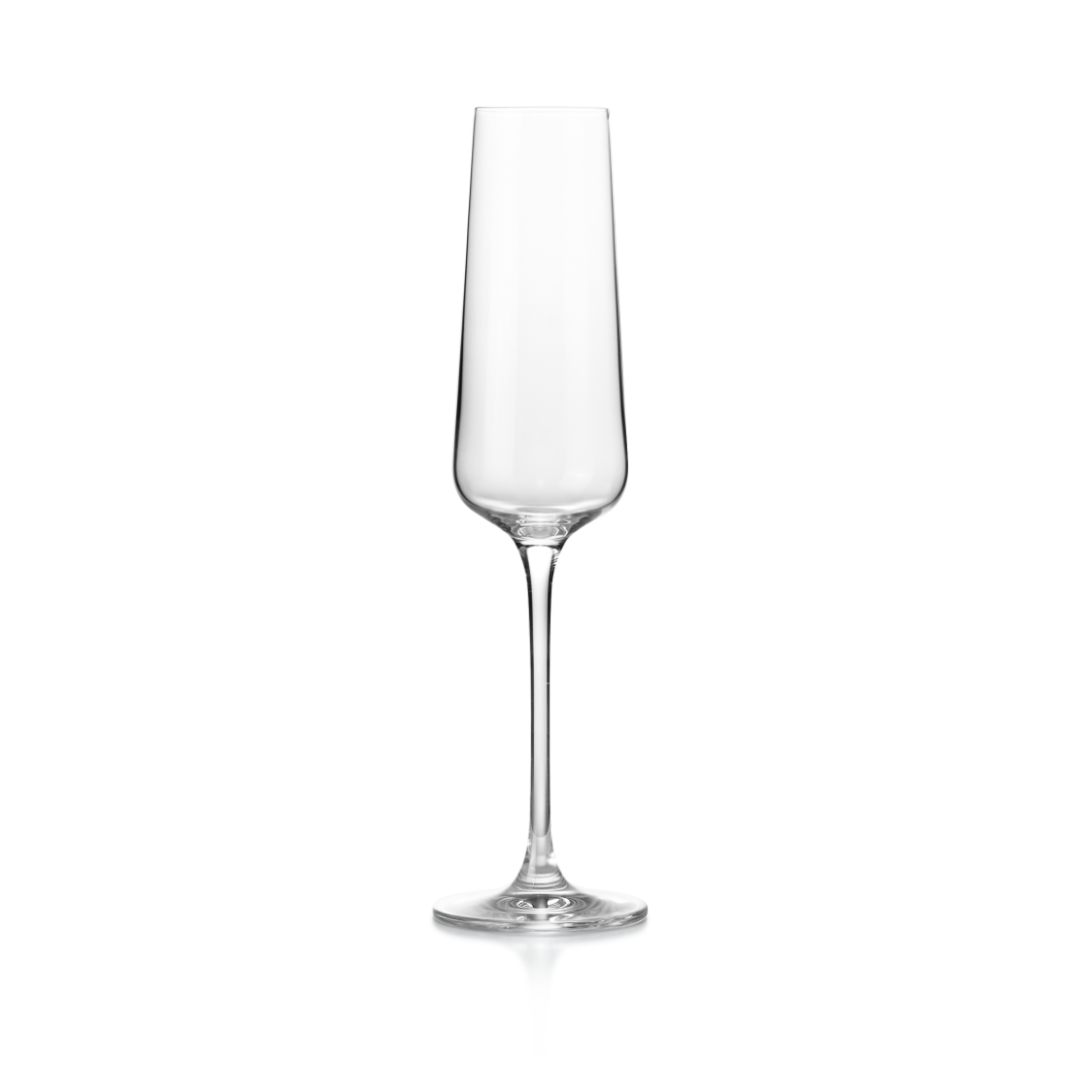 6 Chelsea Crystal Glass Champagne Glasses