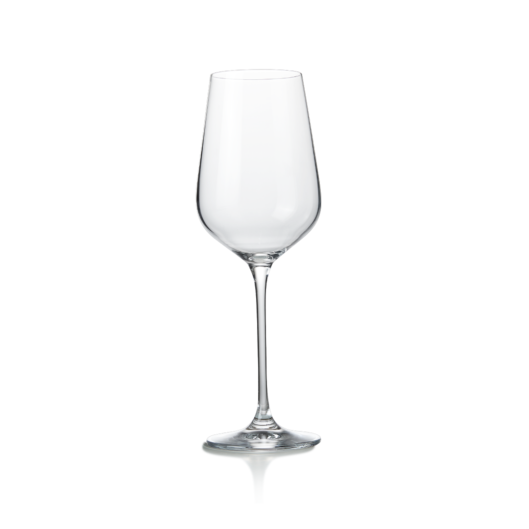6 Chelsea Crystal Glass Wine Glasses