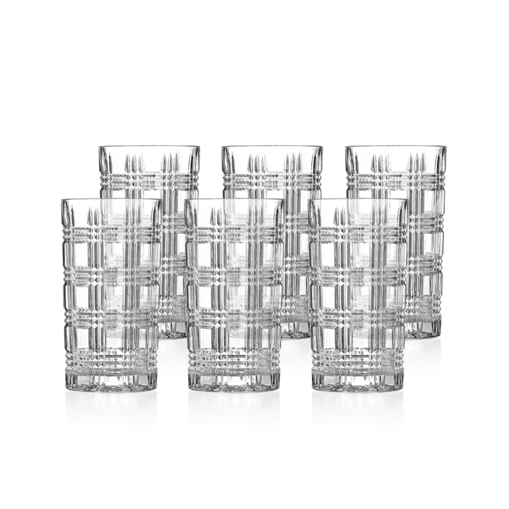 6 Fulham Crystal Glass HighBalls