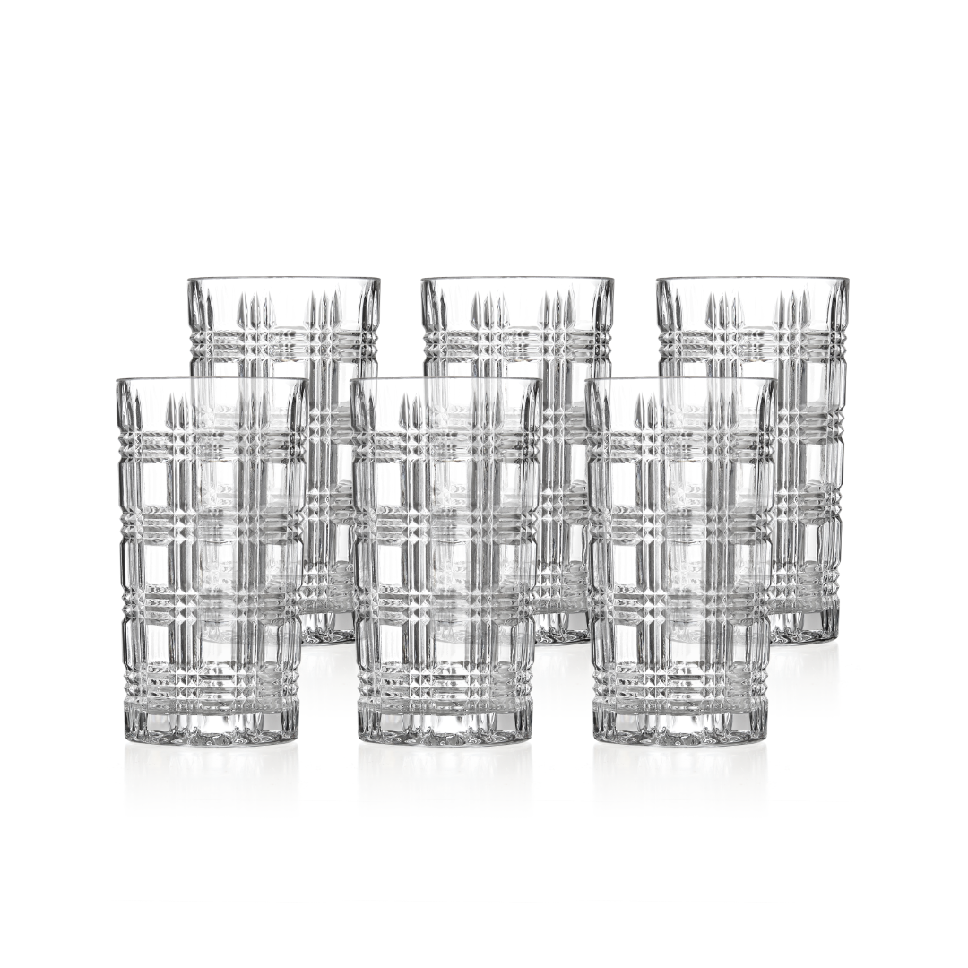 6 Fulham Crystal Glass HighBalls