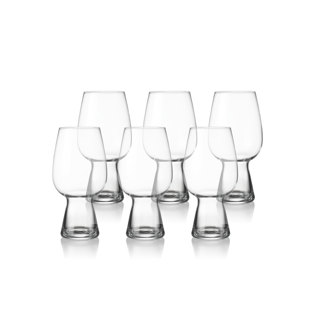 6 Hampstead Crystal Glass Beer Glasses