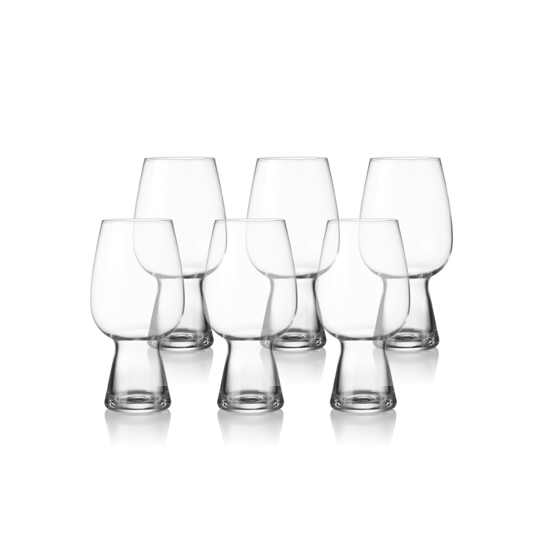 6 Hampstead Crystal Glass Beer Glasses