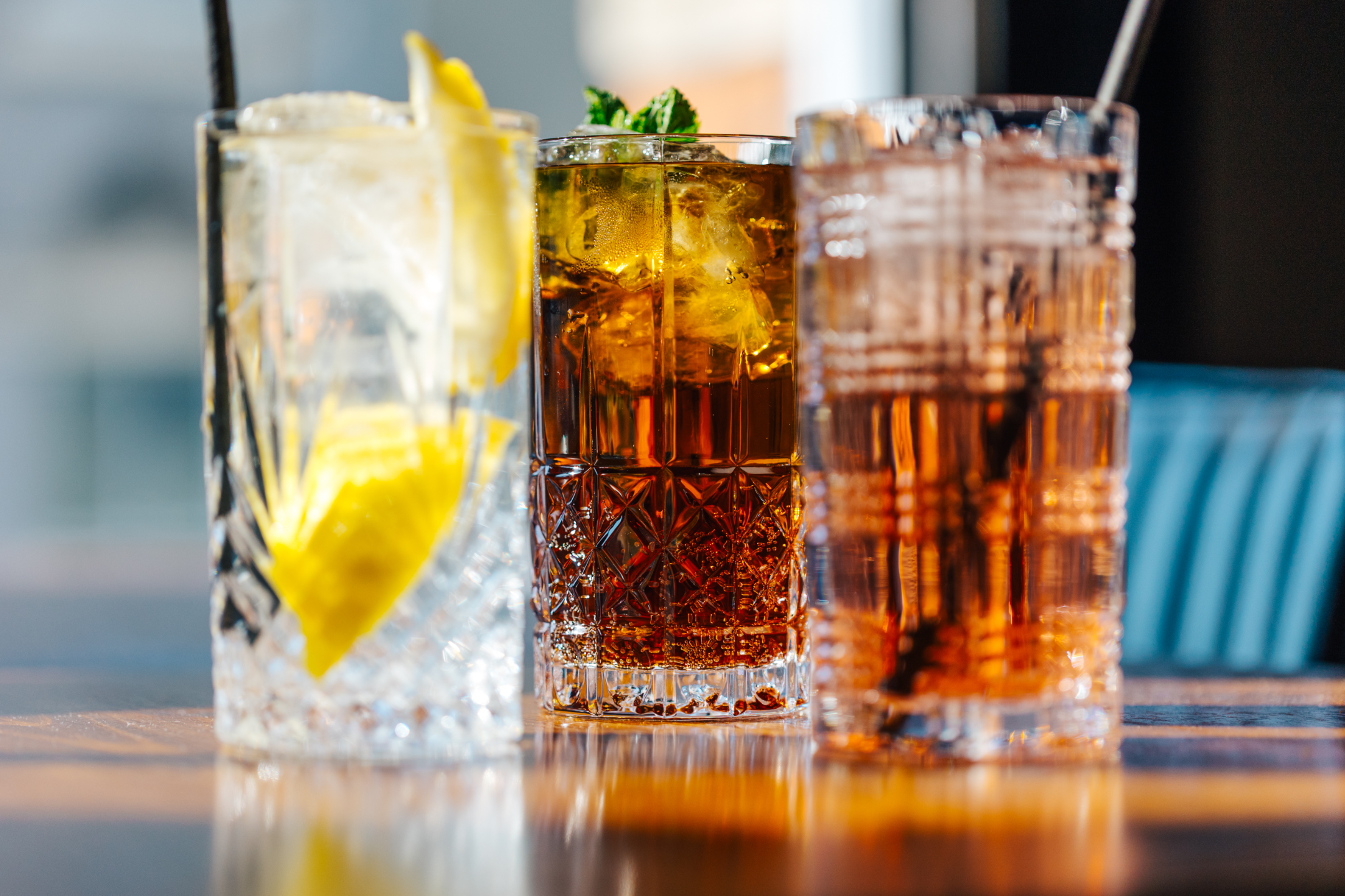 6 Camden Crystal Glass Highballs