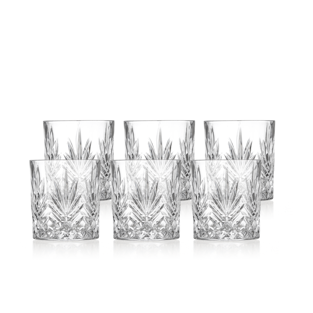 6 Mayfair Crystal Glass Tumblers