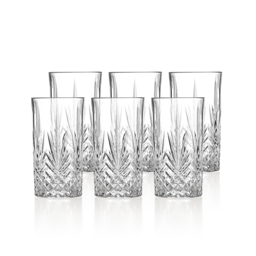 6 Mayfair Crystal Glass Highballs